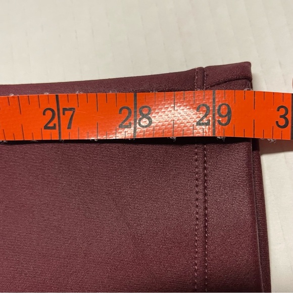Express Women's Burgundy Faux Leather Leggings Size Small - Picture 4 of 8